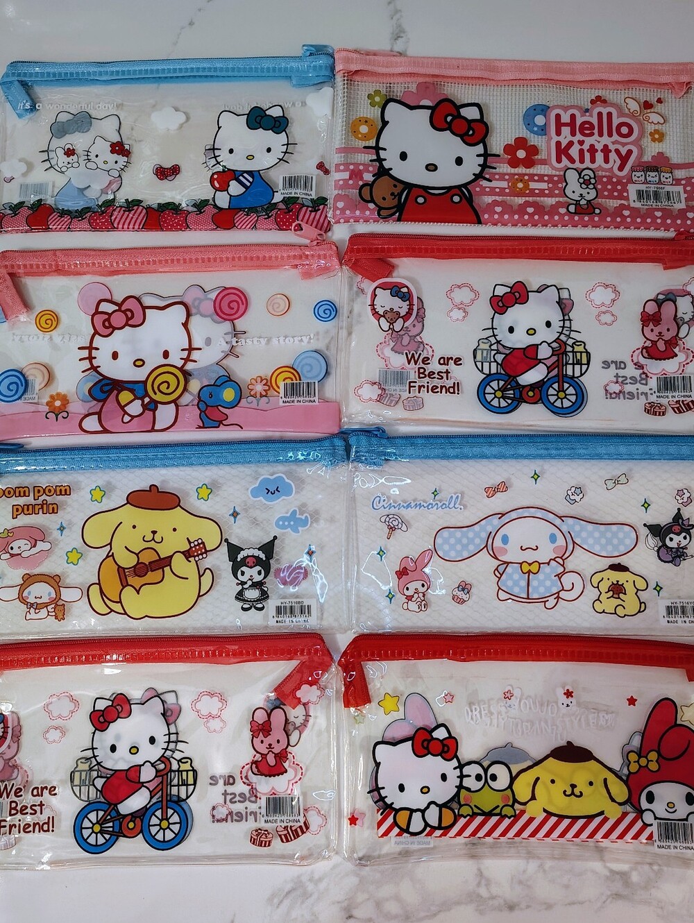 NEW Hello Kitty & Friends Clear Pouches - CHOOSE ONE